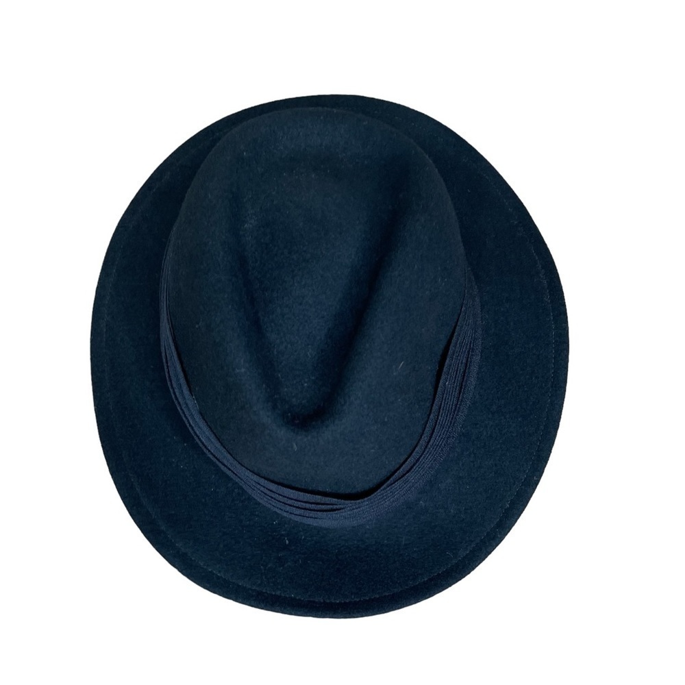 Doeskin Felt Bollman Black Hat Co 100% Wool Buckle Made in USA - Picture 3 of 8